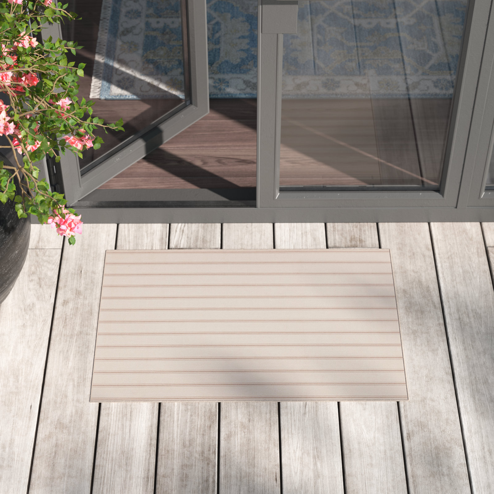 Golightly Handmade Recycled P.E.T Indoor/Outdoor Rug, Rectangle 2' x 3'