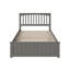 Lit plateforme en bois massif Huntsville avec pied de lit assorti et lit gigogne-251736004