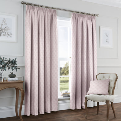 Fleshman Jacquard Pencil Pleat Semi Sheer Curtains