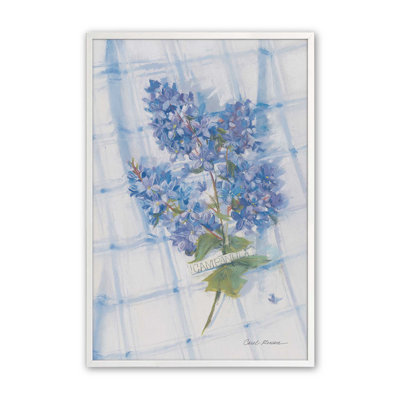 «Campanula On Linen» par Carol Rowan, reproduction d'art sur toile