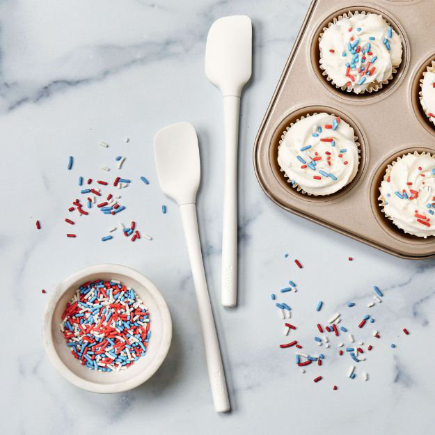Flex-Core Mini Spatula & Spoonula All Silicone White