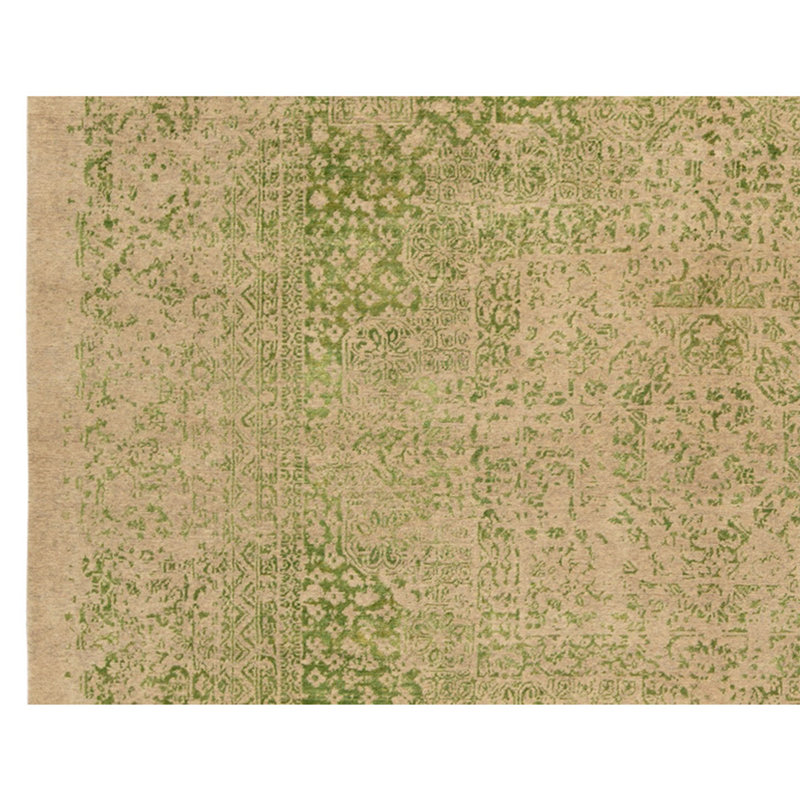 Hand Knotted Area Rug in Green