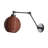 Abdulmalik 22" 1-Light Mid-Century Vintage Rattan Globe Swing Arm LED Sconce