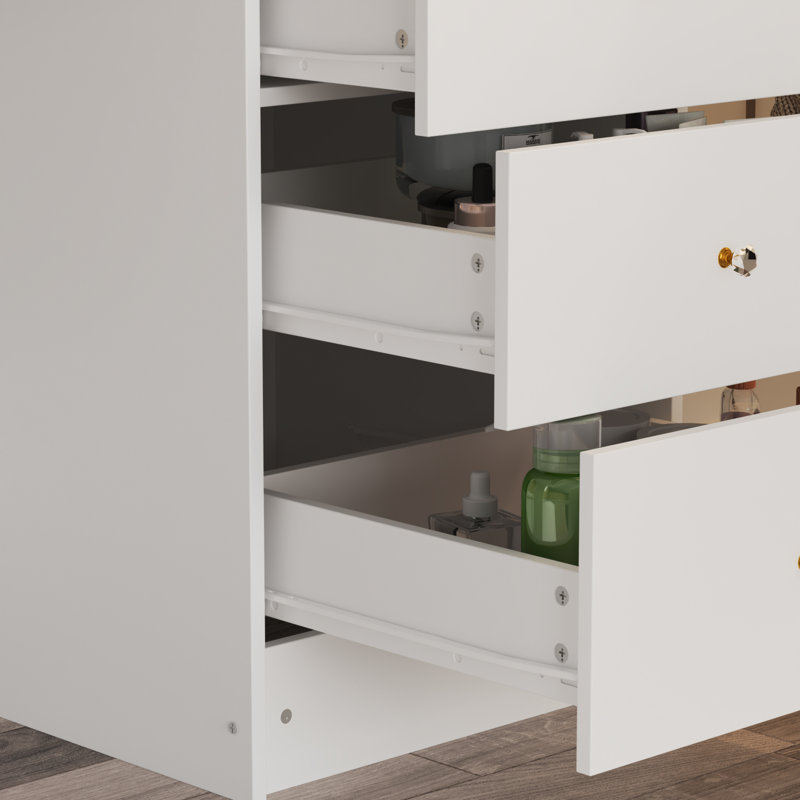 Ensemble coiffeuse et tabouret Altabelli, Blanc
