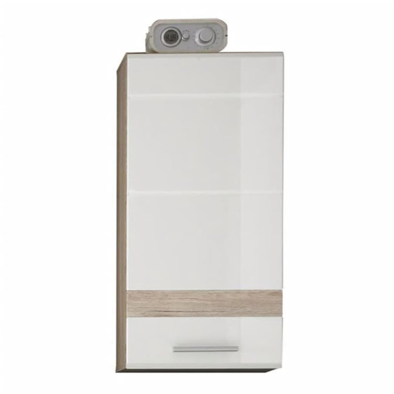 Itianna Bathroom Cabinet, White/Light San Remo Oak