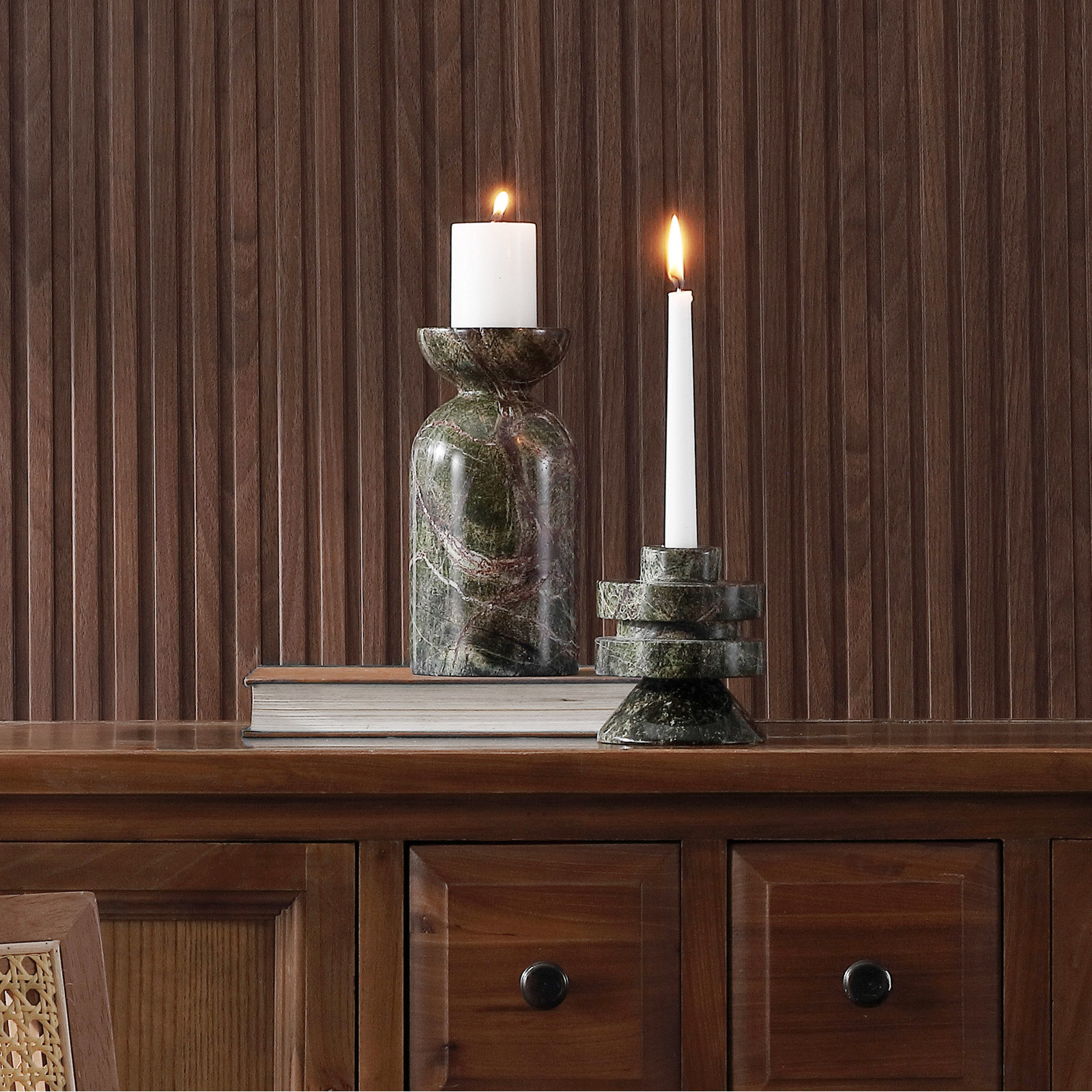 Genuine Marble Pillar Candle Holder