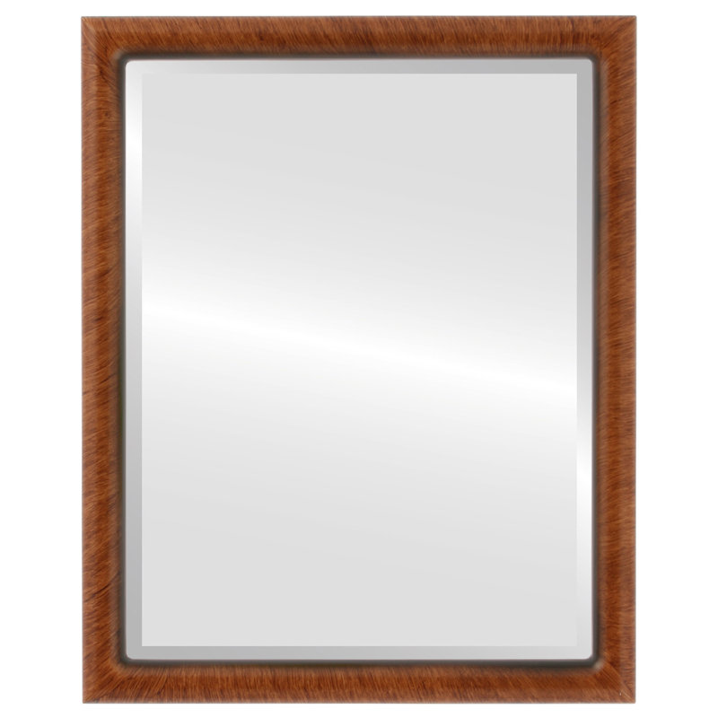 Miroir d'appoint Rowles, Noyer rétro, 25,375 po x 21,375 po