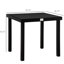 Table de salle à manger carrée pour l'extérieur pour 4 personnes - grain de bois imperméable, pieds de jardin en aluminium robustes, noir, imperméable
