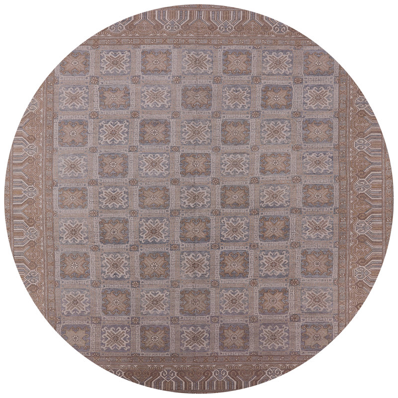 Tapis oriental gris / brun, Rond 6 pi