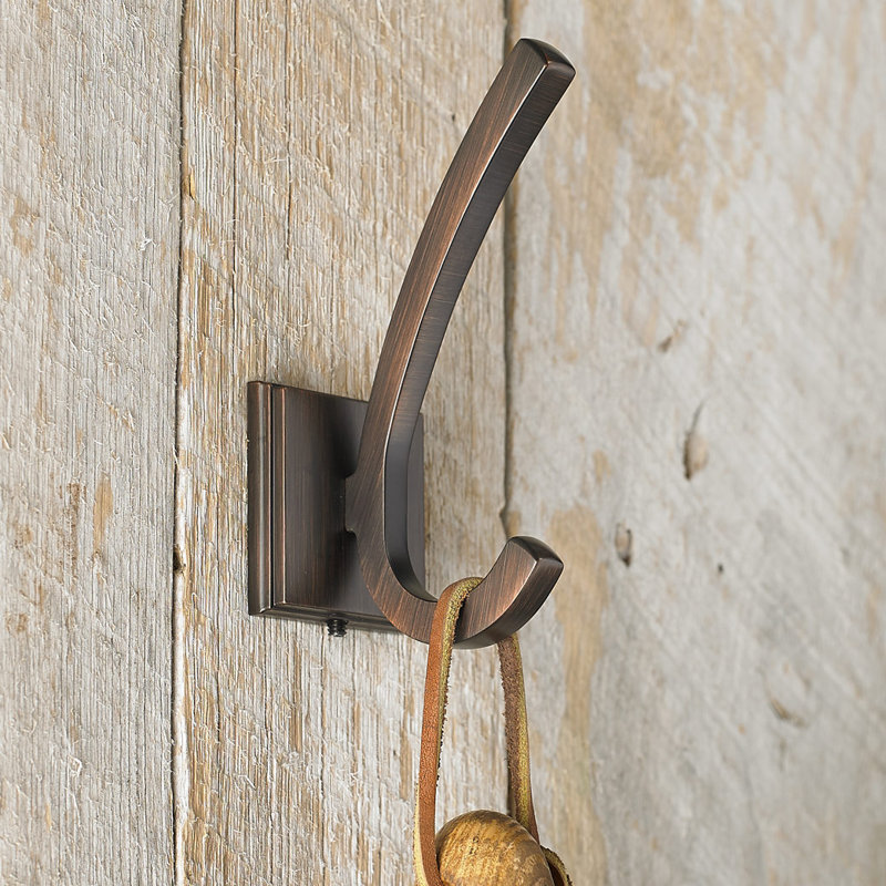Transitional Metal Wall Hook, Brushed Oil-Rubbed Bronze