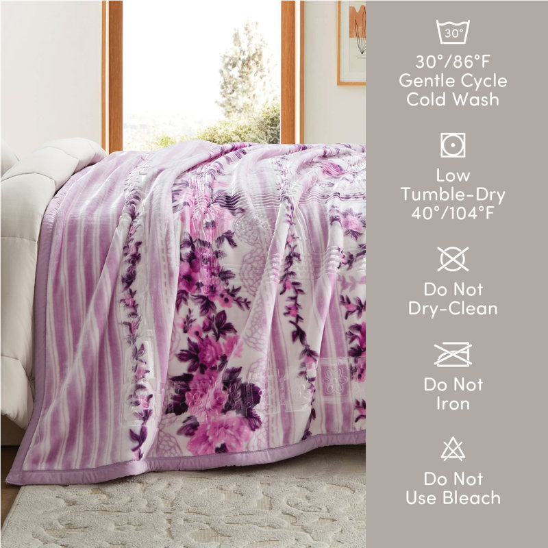 Couverture en peluche Nestl, Très grand, Mauve