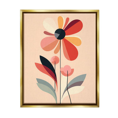 «Retro Abstract Bloom Floater Frame» par Walker Noble sur toile