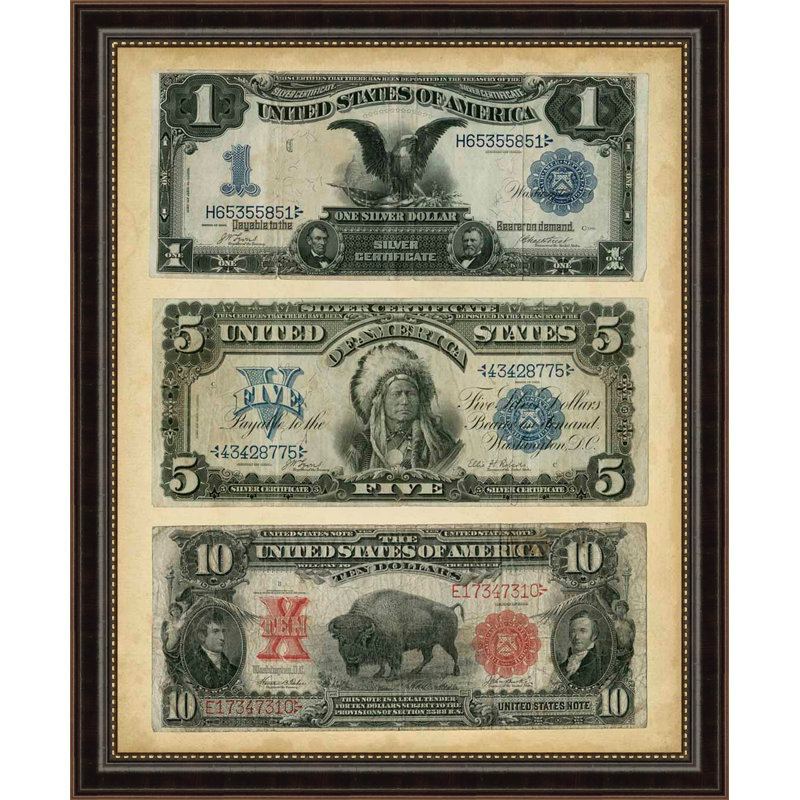 « antique currency vi », reproduction de photo encadrée