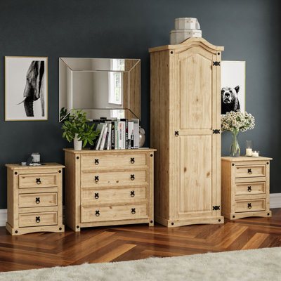 Harold Solid Wood Piece Bedroom Set