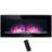41.3" 1500W Electric Wall-Mounted Fireplace With Flame Effect, 7 Color Background Light
