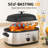 Roaster with Removable 3-bin Buffet Server,Silver-1620956936-1852677840