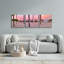 «Pink Beach» par Dennis Frates, art mural en verre acrylique, ensemble de 3 pièces, 72 po x 24 po-101614491