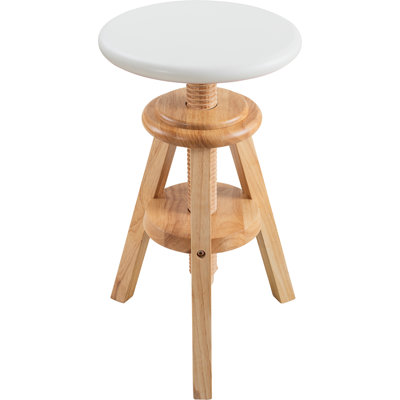 Tabouret de comptoir pivotant en bois franc massif de 18,9 à 25,2 po Hiltrun