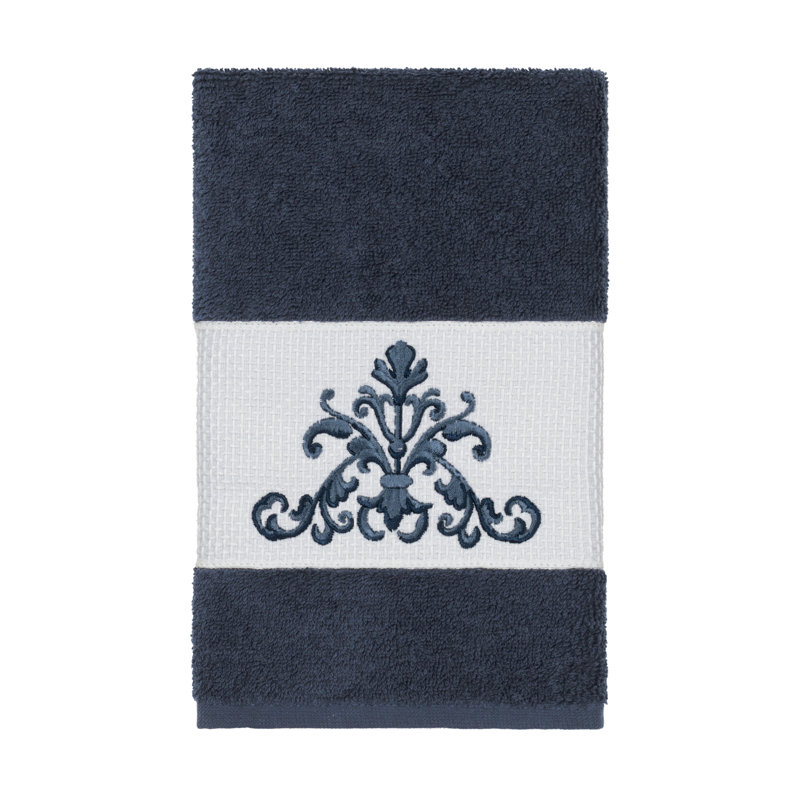 Scarlet Turkish Cotton Midweight Hand Towel, Midnight Blue