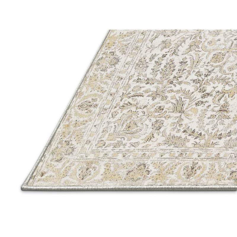 Tapis beige/noir traditionnel Eveready, Rectangle 4 pi x 6 pi