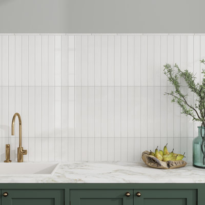 Horizonte 0.5 X 8 In. Glossy Ceramic Pencil Trim Wall Tile (0.27 Sq Ft/Case) - 10 Pack