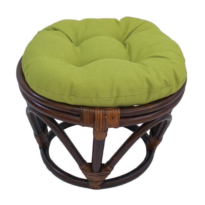Repose-pieds d'extérieur avec coussin Arvina, Lime