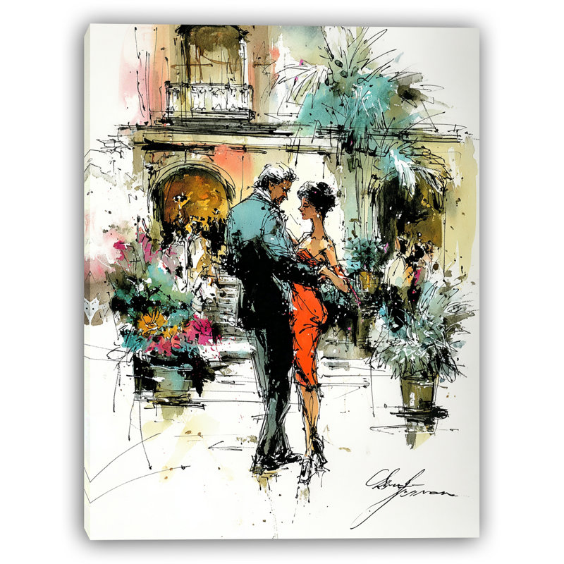 «Evening Dance», art mural sur toile tendue, H 24 po x l 16 po