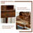 47.2"Retro Brown Solid Wood Vanity Table