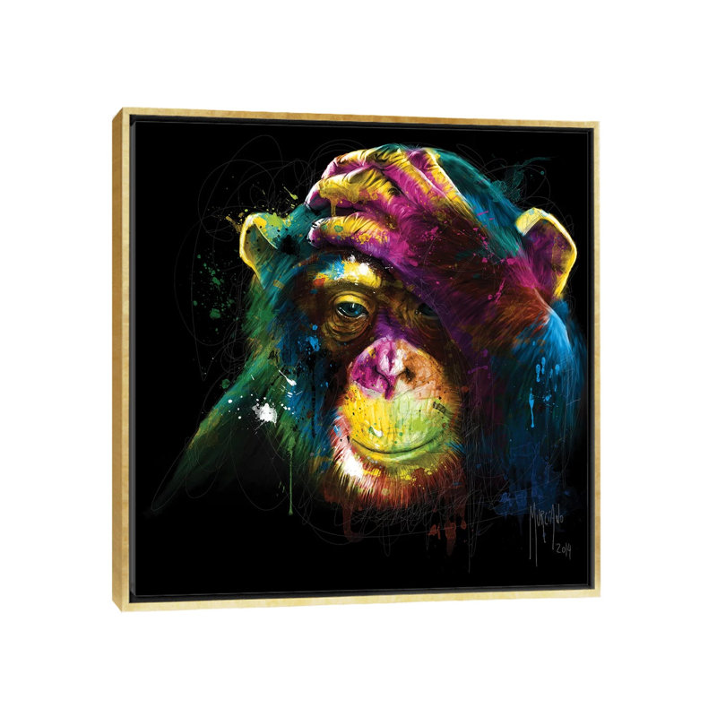 Reproduction d’art graphique, "Darwin preoccupations" par Patrice Murdock, Pas de tapis, H 18 po x l 18 po x 1,5 po