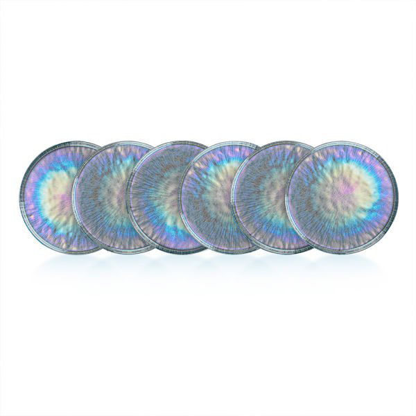 Fecra Bella Luster 6 Piece Glass Serveware Set, Clear