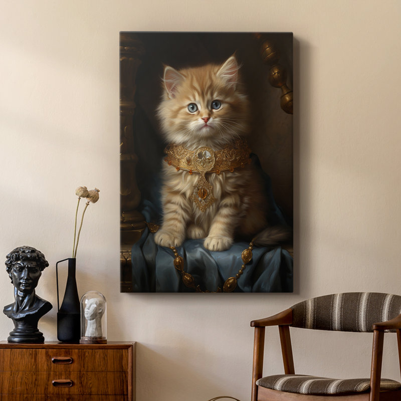 ANIMALS Series CXCV III - Toile tendue avec châssis Premium - Prêt à être accroché, H 18 po x l 12 po