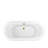 59" Streamline Clawfoot Soaking Acrylic Bathtub With Drain, Clawfeet, and Bamboo Tray-75959924-50897196