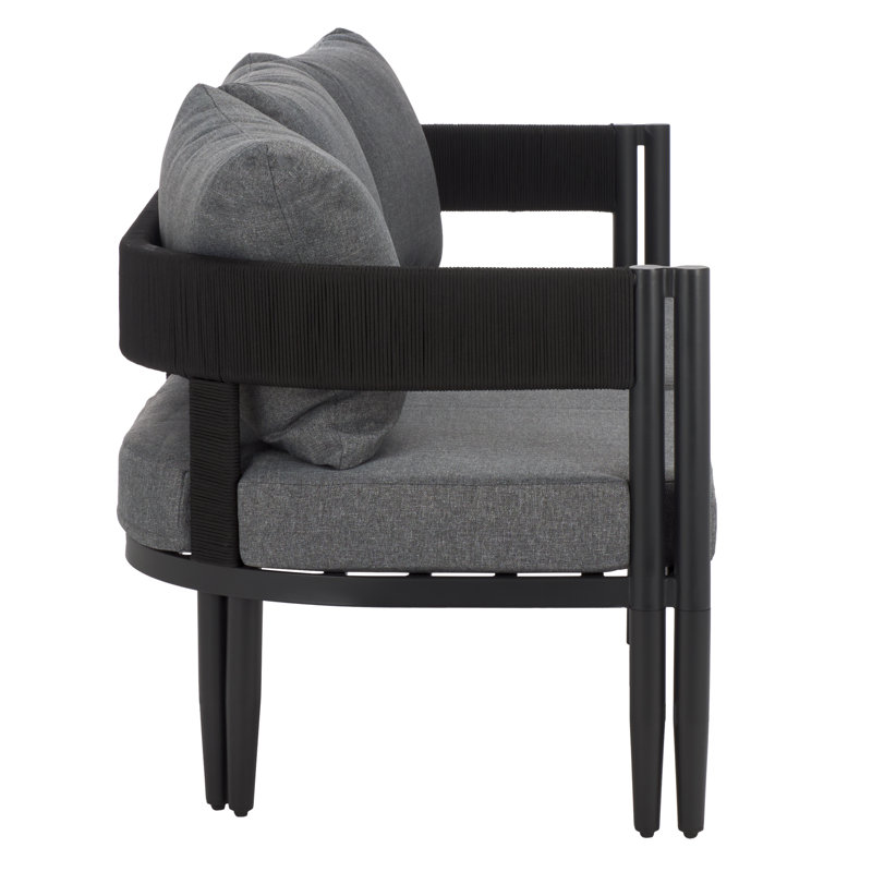 Viola 77.56'' Metal Outdoor Patio Sofa, Gray