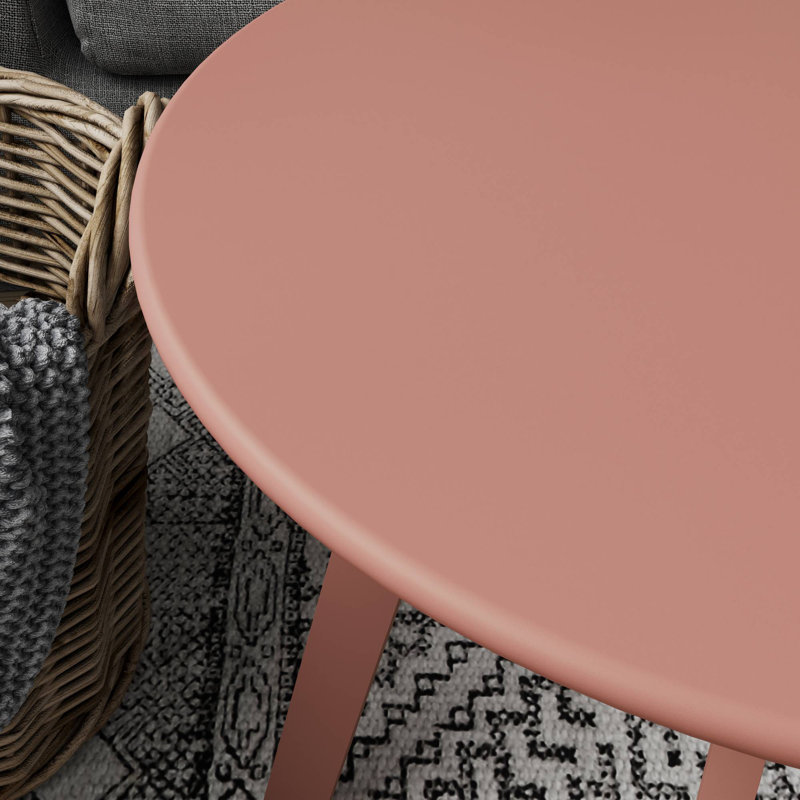 Table d'appoint en métal, Rose