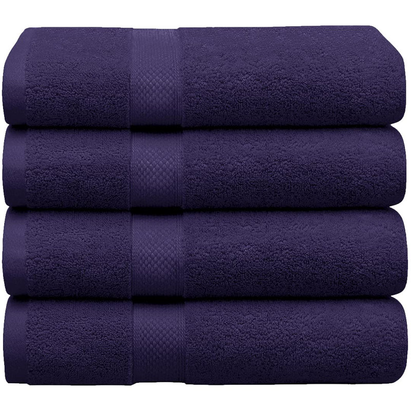 Très grandes serviettes de bain Alfano Luxury, Prune