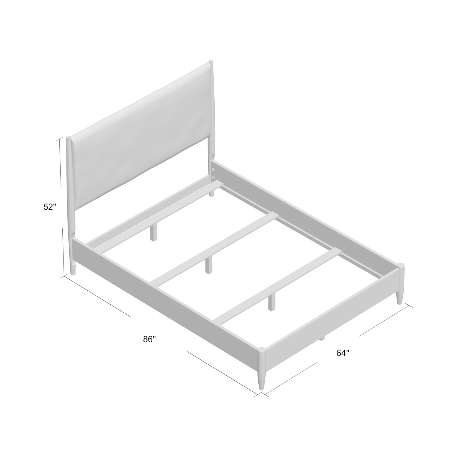 Williams Panel Bed, Queen, White
