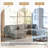 Seemab 5 - Piece Upholstered Light Gray Corduroy Modular Sectional with Pillow Back and Removable Ottoman-1357576003-1348314284
