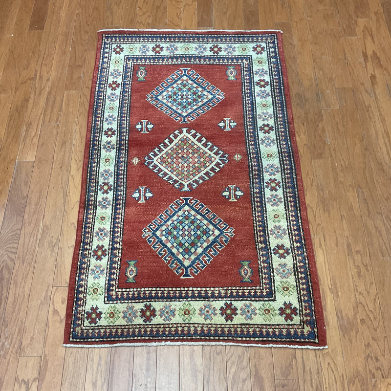  Handmade Kazak Wool Rug