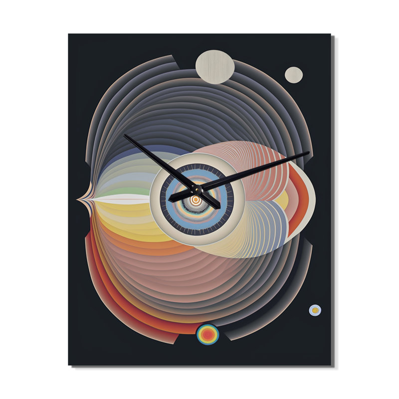 Horloge murale occultante effervescence de l'esprit III moderne, H 28 po x l 12 po x P 1 po