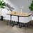 Compact Modern Dining Table Set With Storage, Mdf And Metal Construction