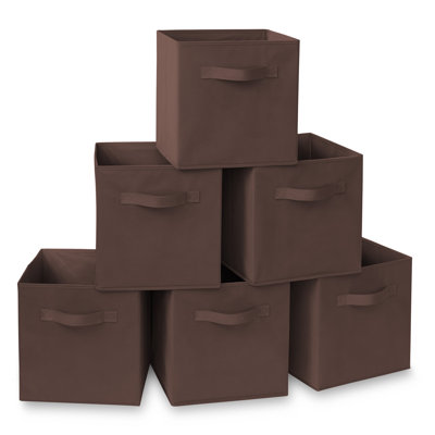 10.5" L x 10.5" W x 11" H Collapsible Fabric Cube Storage Bins