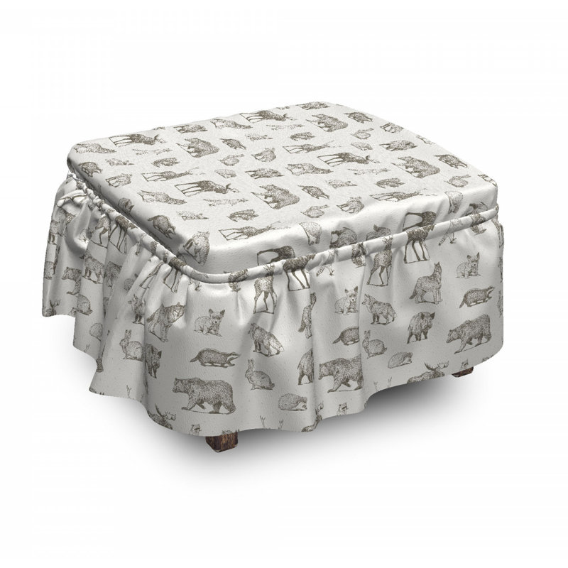 Housse pour repose-pieds forest habitants d’art