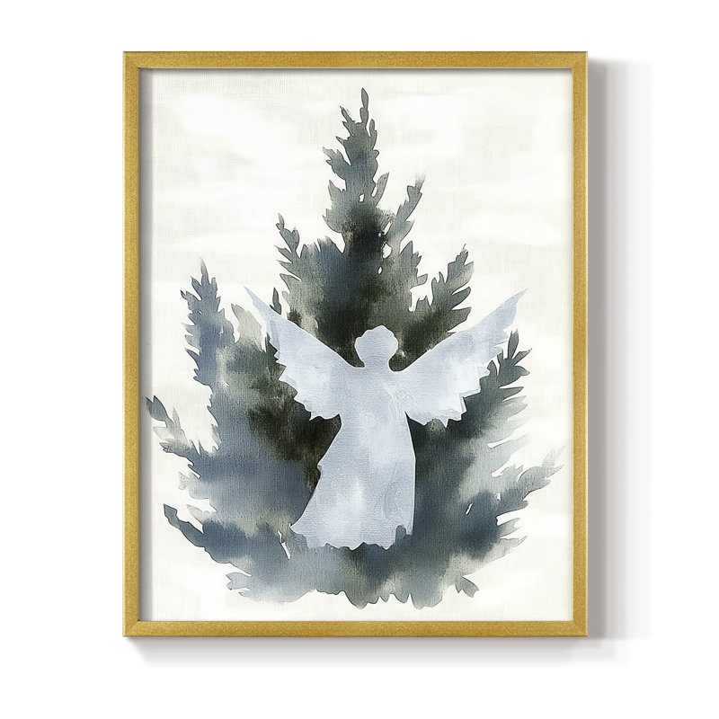 «Christmas Holiday», reproduction d'art encadrée CMV III, H 11 po x l 9 po, Doré