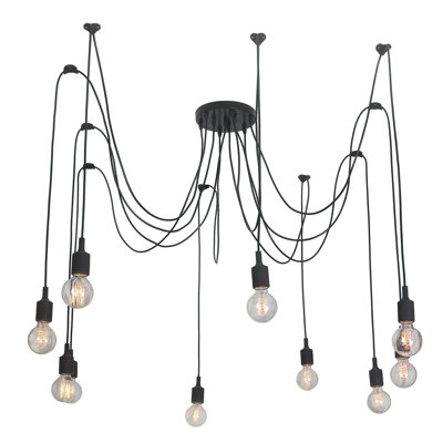 Soleto 10 - Light Black Cluster Pendant