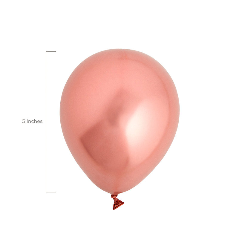Ballons amusants en latex bleu 5 po Fun - 24 pièces, Or rose