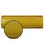 Novecento Bordura 5.1" x 1.6" Glossy Ceramic Mudcap Tile Trim in Yellow