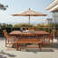 Table de salle à manger extensible L 78,3 po x l 31,9 po avec trou pour parasol Averyann