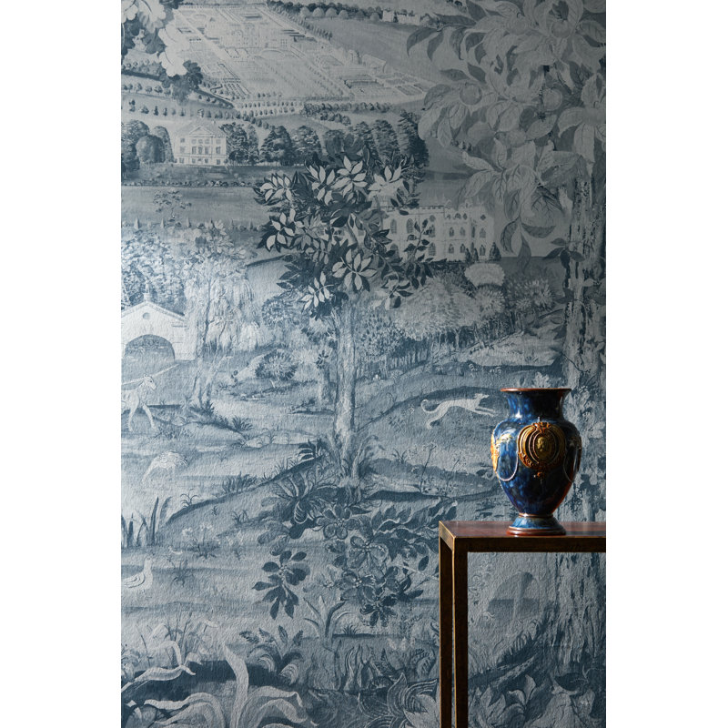Arcadian Thames Wallpaper, Wedgwood Blue