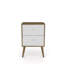Table de chevet en brun rustique et blanc-1553552724