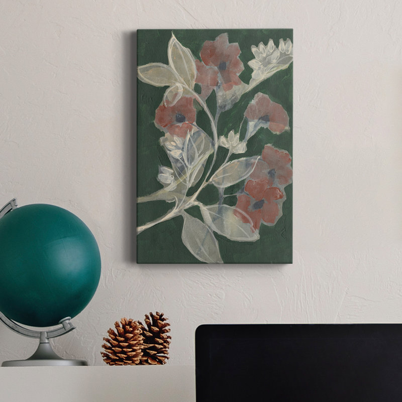 «Blooms On Hunter Green I», reproduction sur toile tendue, H 27 po x l 18 po x P 1 po